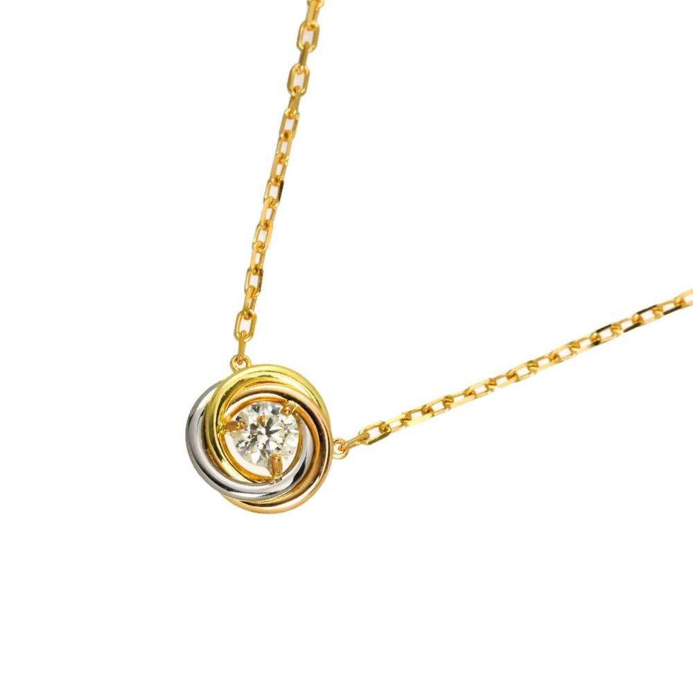 Cartier Trinity Diamond Necklace, 40cm, 18K Yellow Gold, White Pink Gold 750 ...